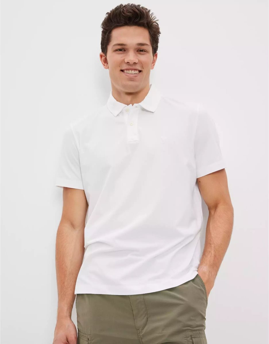 Polos American Eagle AE Super Soft Legend Jersey Blanche Homme | GJB-46785045